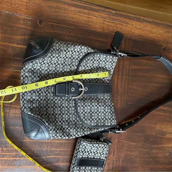 VTG. COACH Women’s Sig. Monogram F3M-6376 Crossbody Handbag Purse w/ Coin Holder - Picture 10 of 15